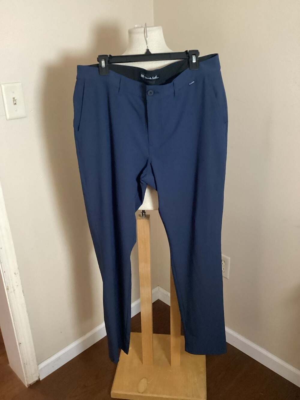 TravisMathew Open to Close Performance Golf Pants Navy Blue Size 35